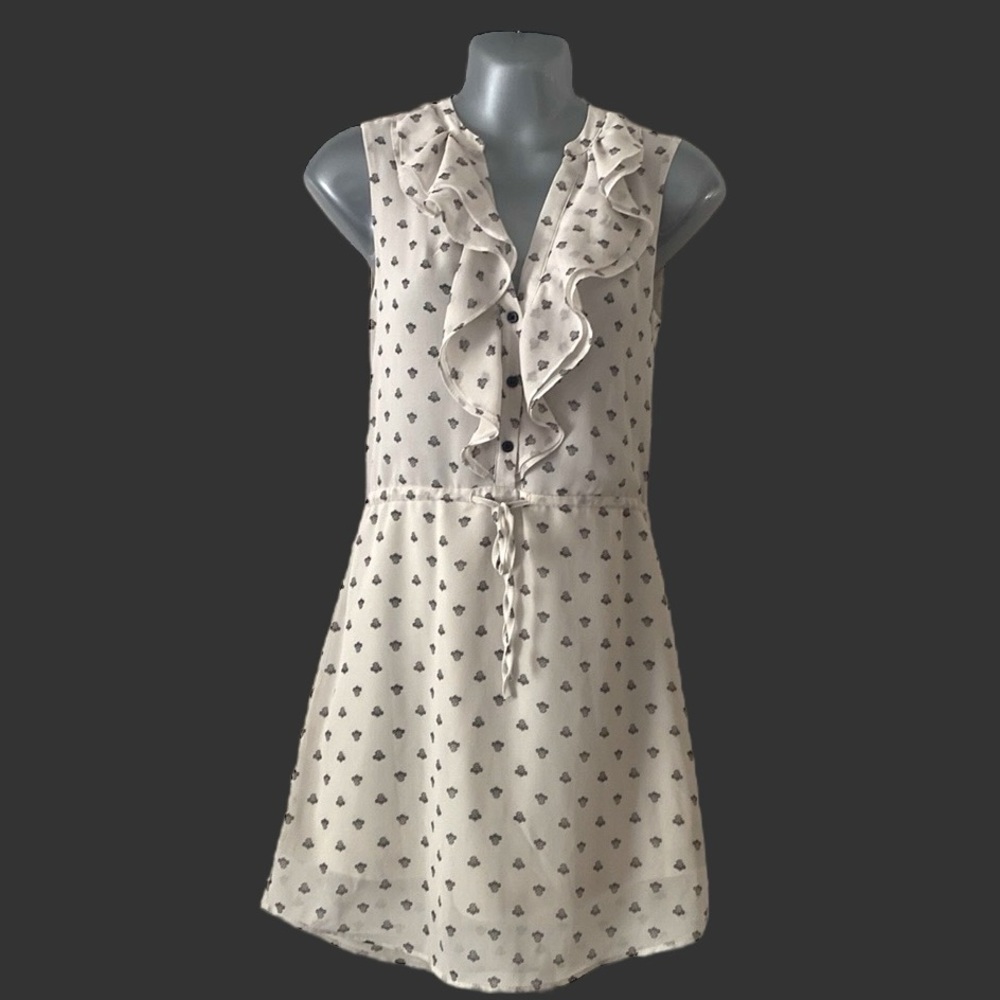 H&M lightweight white ruffled minidress